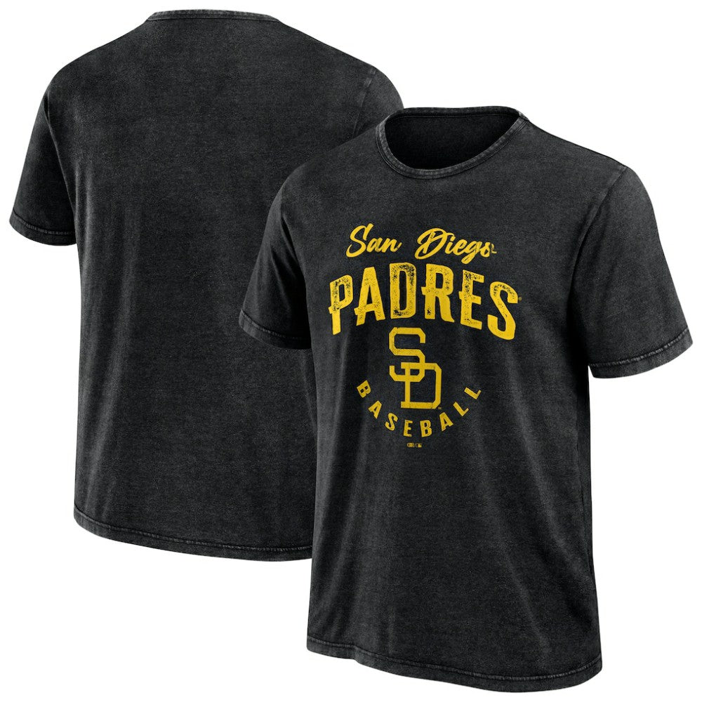 San Diego Padres Darius Rucker Collection by Fanatics Cooperstown Collection Washed T-Shirt - Black T-shirts