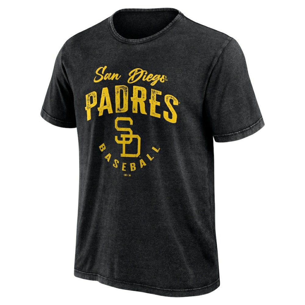 San Diego Padres Darius Rucker Collection by Fanatics Cooperstown Collection Washed T-Shirt - Black T-shirts