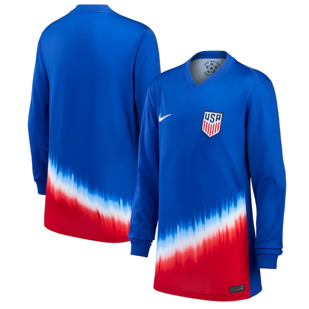 USMNT Youth 2024 Away Replica Long Sleeve Jersey Blue - Nike on sale