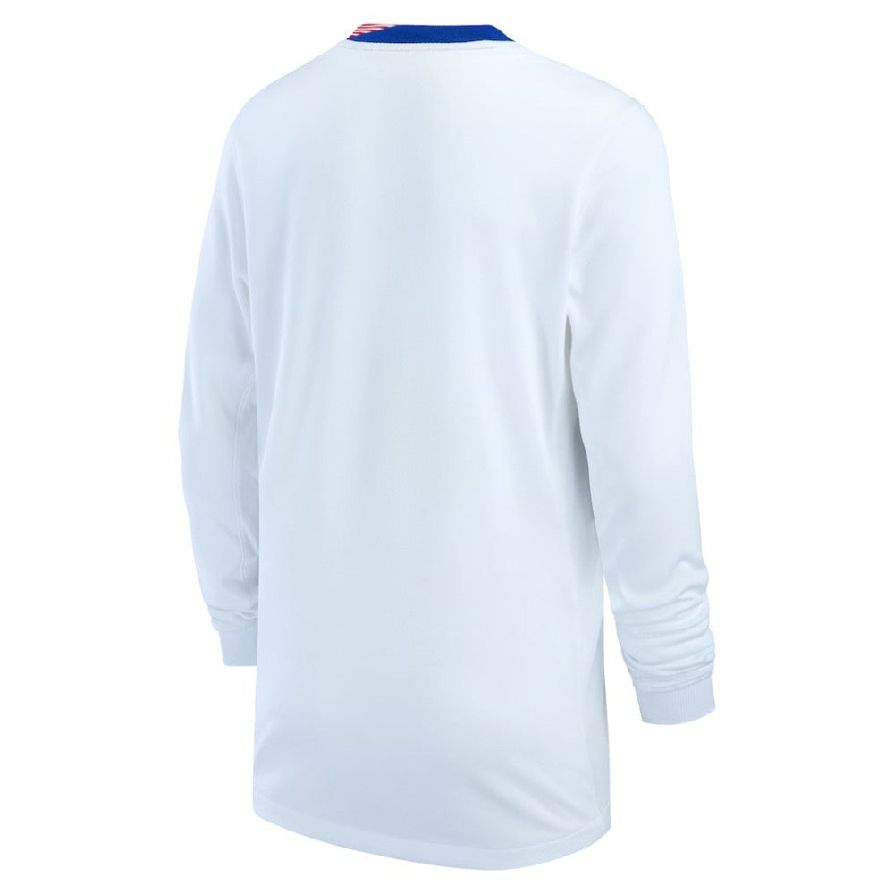 USMNT Youth 2024 Home Replica Long Sleeve Jersey White - Nike