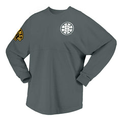 Boston Bruins Fanatics Women's 100th Anniversary Spirit Jersey T-Shirt - Gray | US 201153716