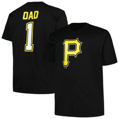 Pittsburgh Pirates Profile Big & Tall #1 Dad T-Shirt - Black T-shirts