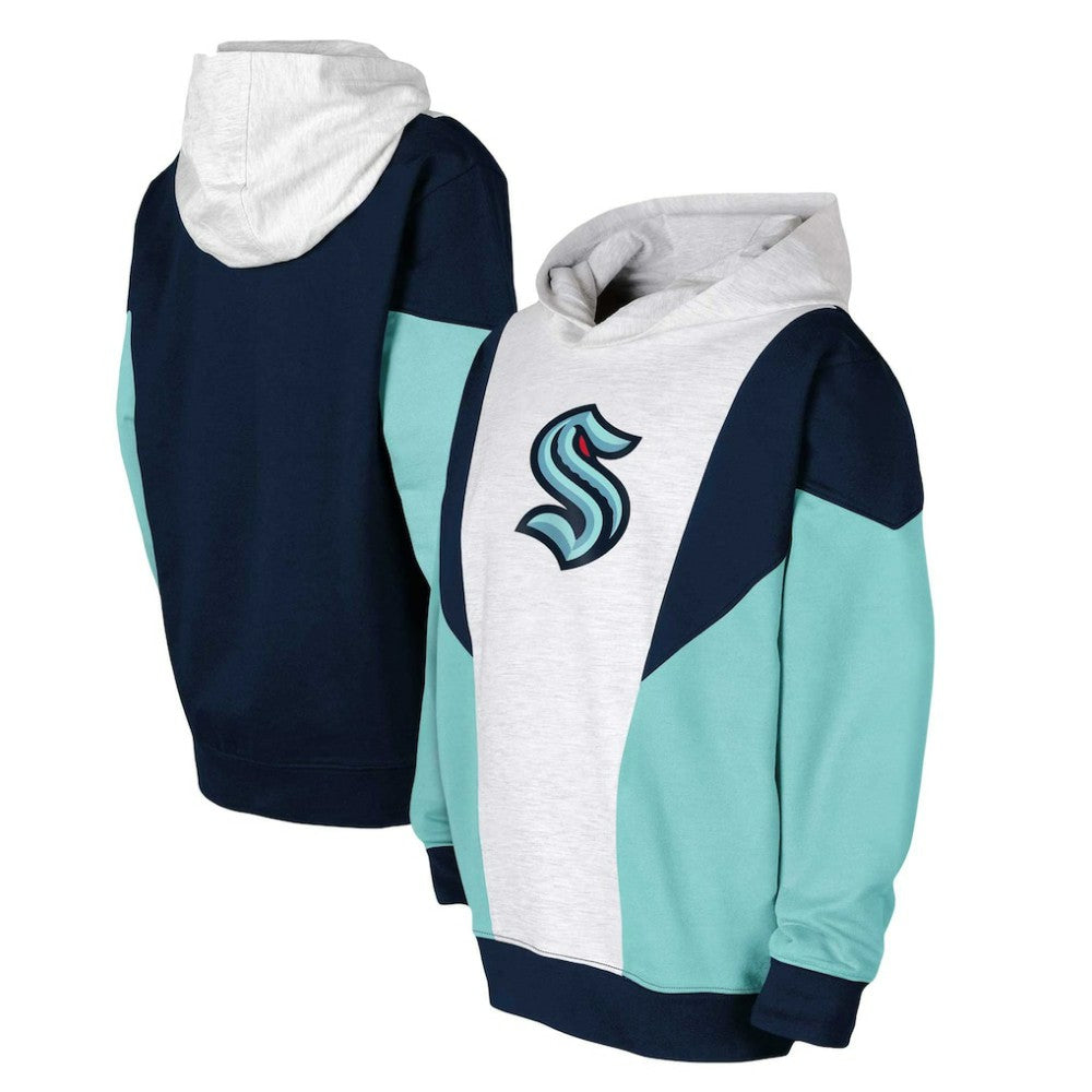 Seattle Kraken Youth Champion League Fleece Pullover Hoodie - Ash/Deep Sea Blue | US 201156890