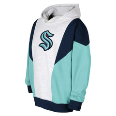 Seattle Kraken Youth Champion League Fleece Pullover Hoodie - Ash/Deep Sea Blue | US 201156890