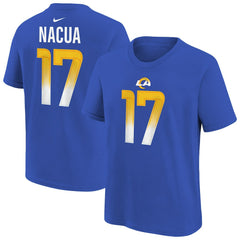 Puka Nacua Los Angeles Rams Youth Player Name & Number T-Shirt - Royal T-shirts