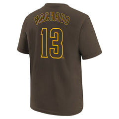 Manny Machado San Diego Padres Nike Youth Name & Number T-Shirt - Brown T-shirts