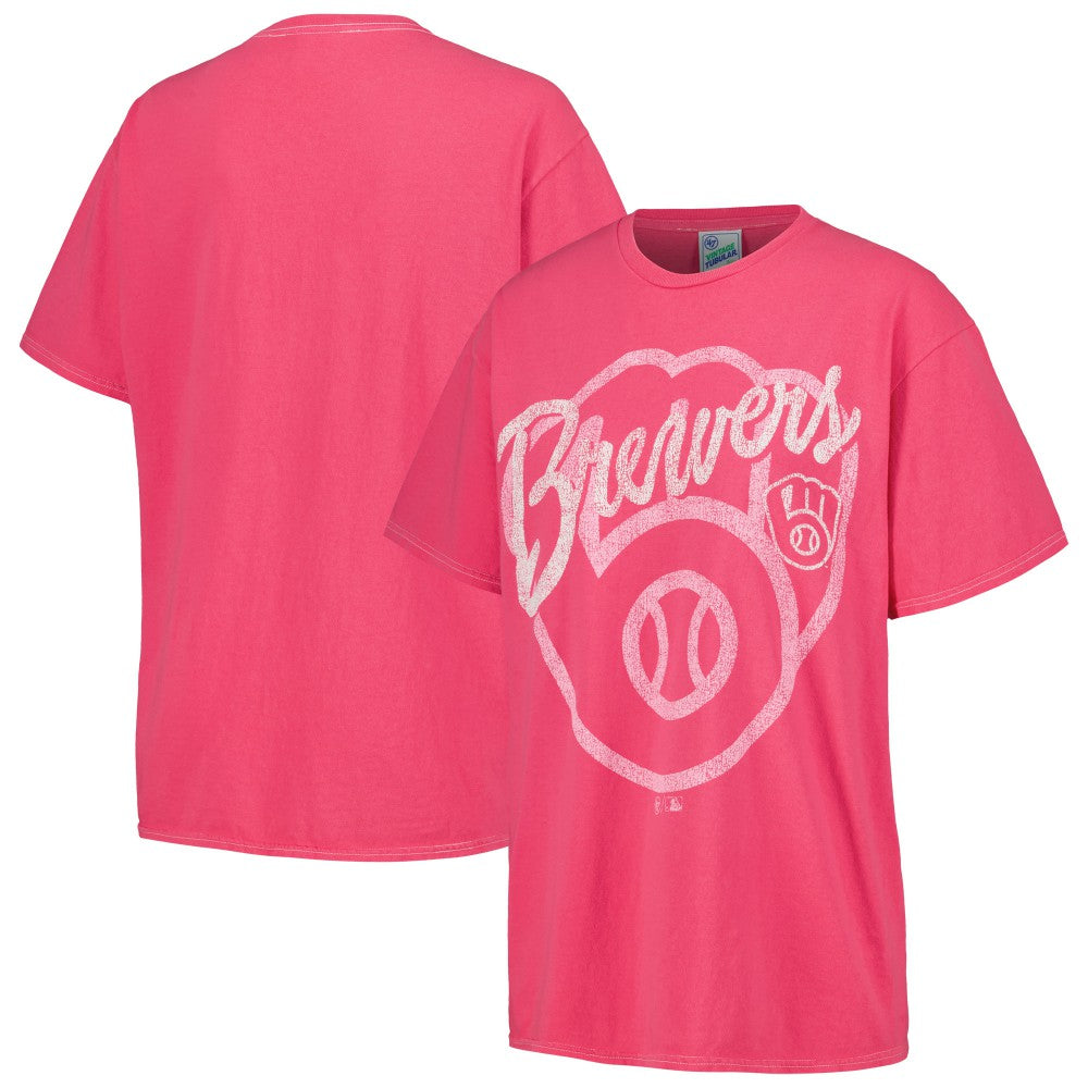 Milwaukee Brewers '47 Women's Dopamine Tradition T-Shirt - Pink T-shirts