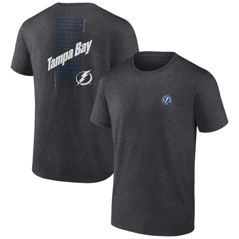 Tampa Bay Lightning Fanatics Backbone T-Shirt - Heather Charcoal | US 201159016