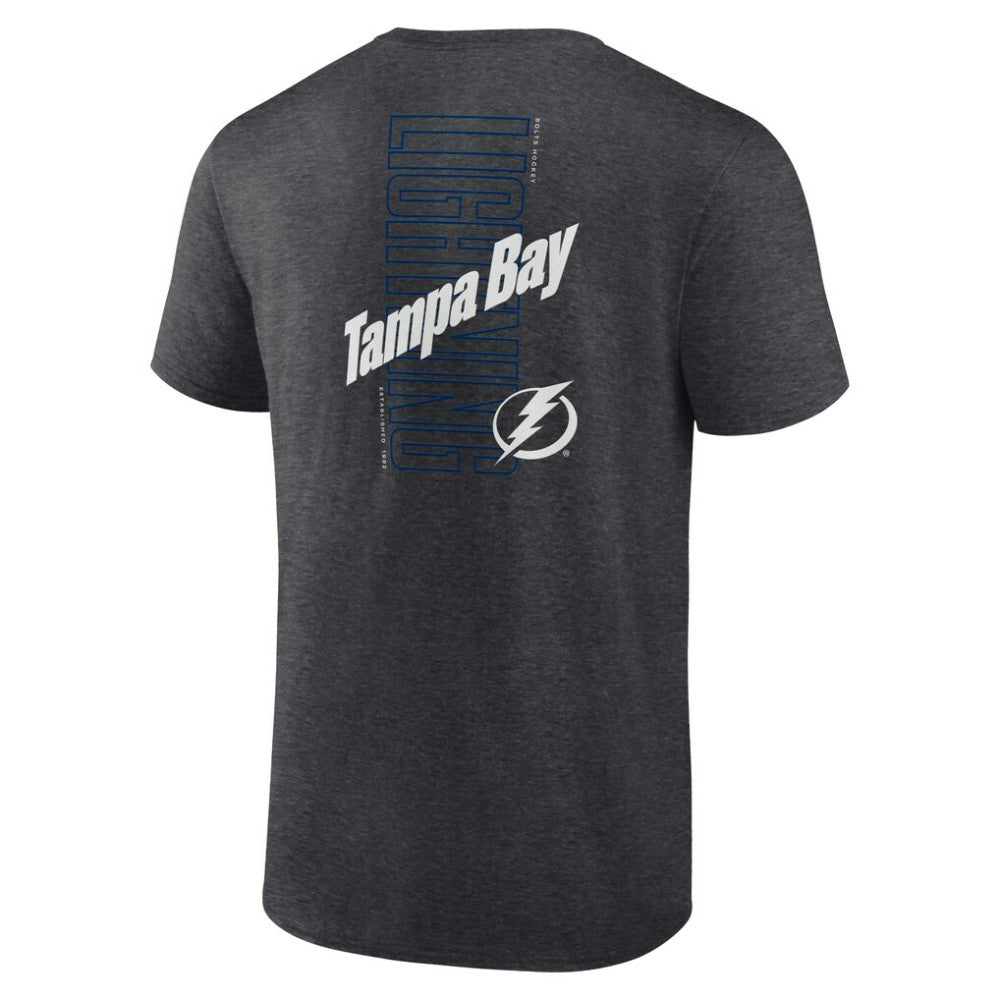 Tampa Bay Lightning Fanatics Backbone T-Shirt - Heather Charcoal | US 201159016