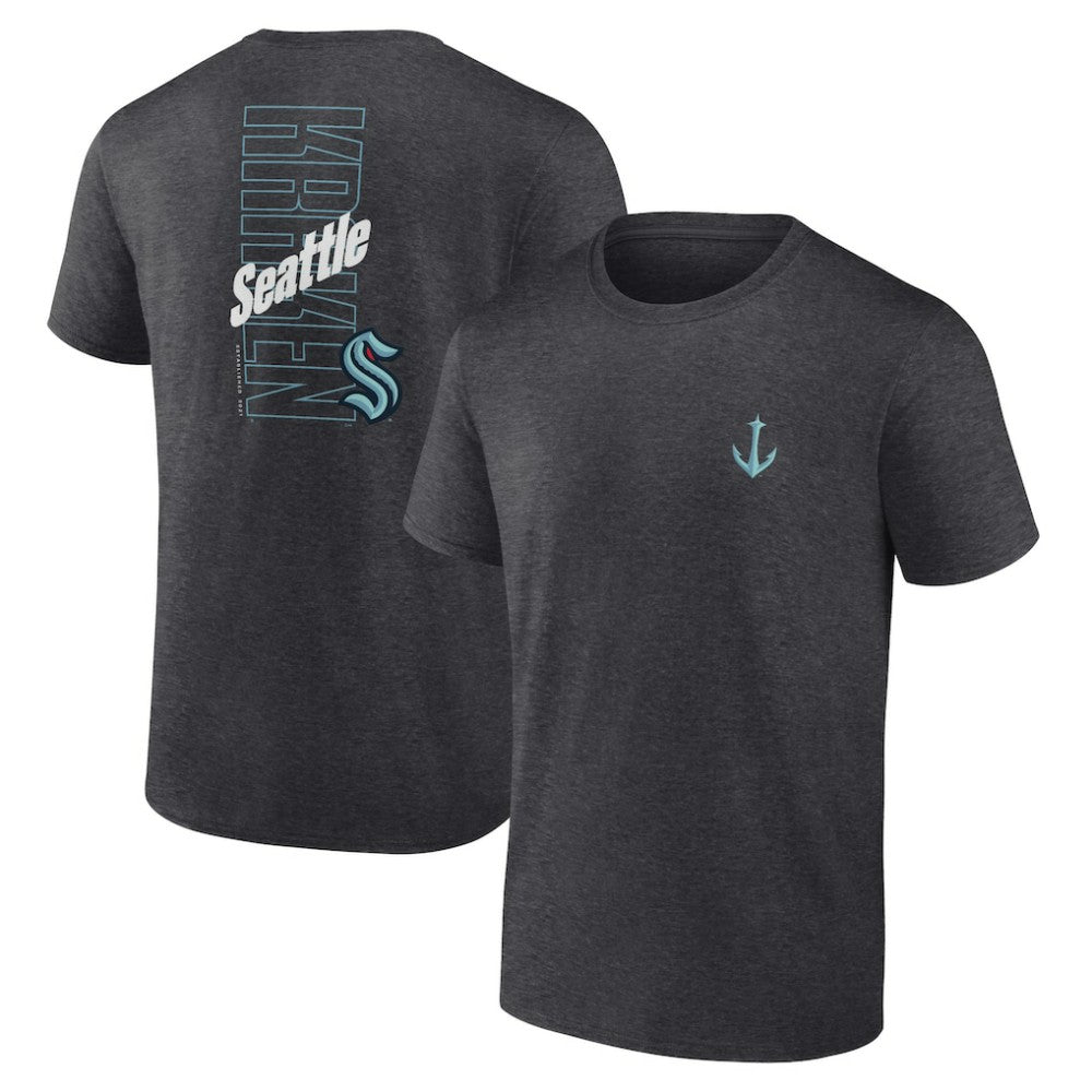 Seattle Kraken Fanatics Backbone T-Shirt - Heather Charcoal | US 201159019