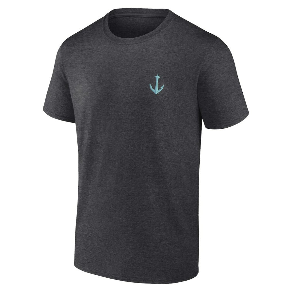 Seattle Kraken Fanatics Backbone T-Shirt - Heather Charcoal | US 201159019