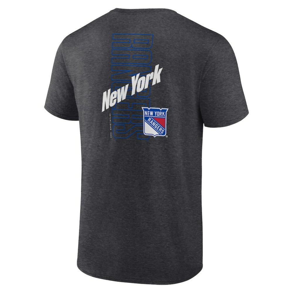New York Rangers Fanatics Backbone T-Shirt - Heather Charcoal | US 201159024