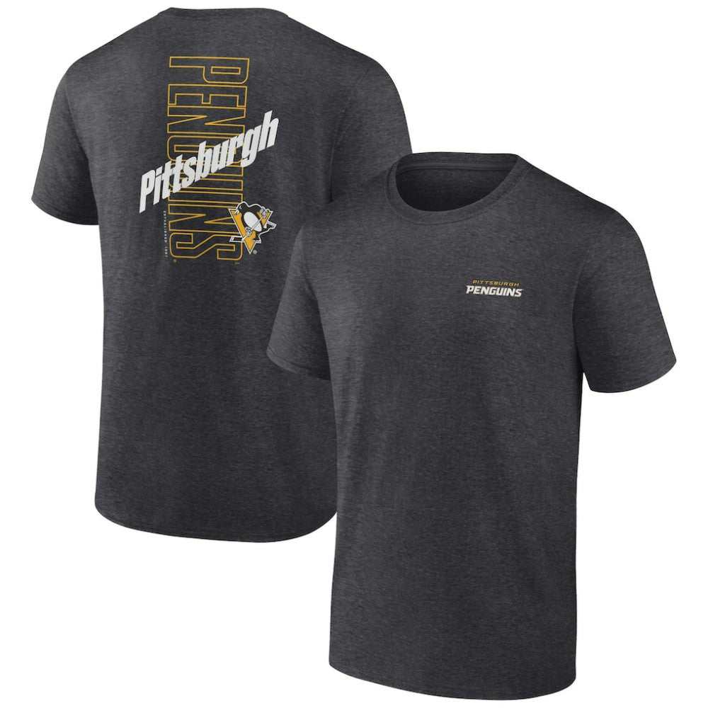 Pittsburgh Penguins Fanatics Backbone T-Shirt - Heather Charcoal | US 201159027