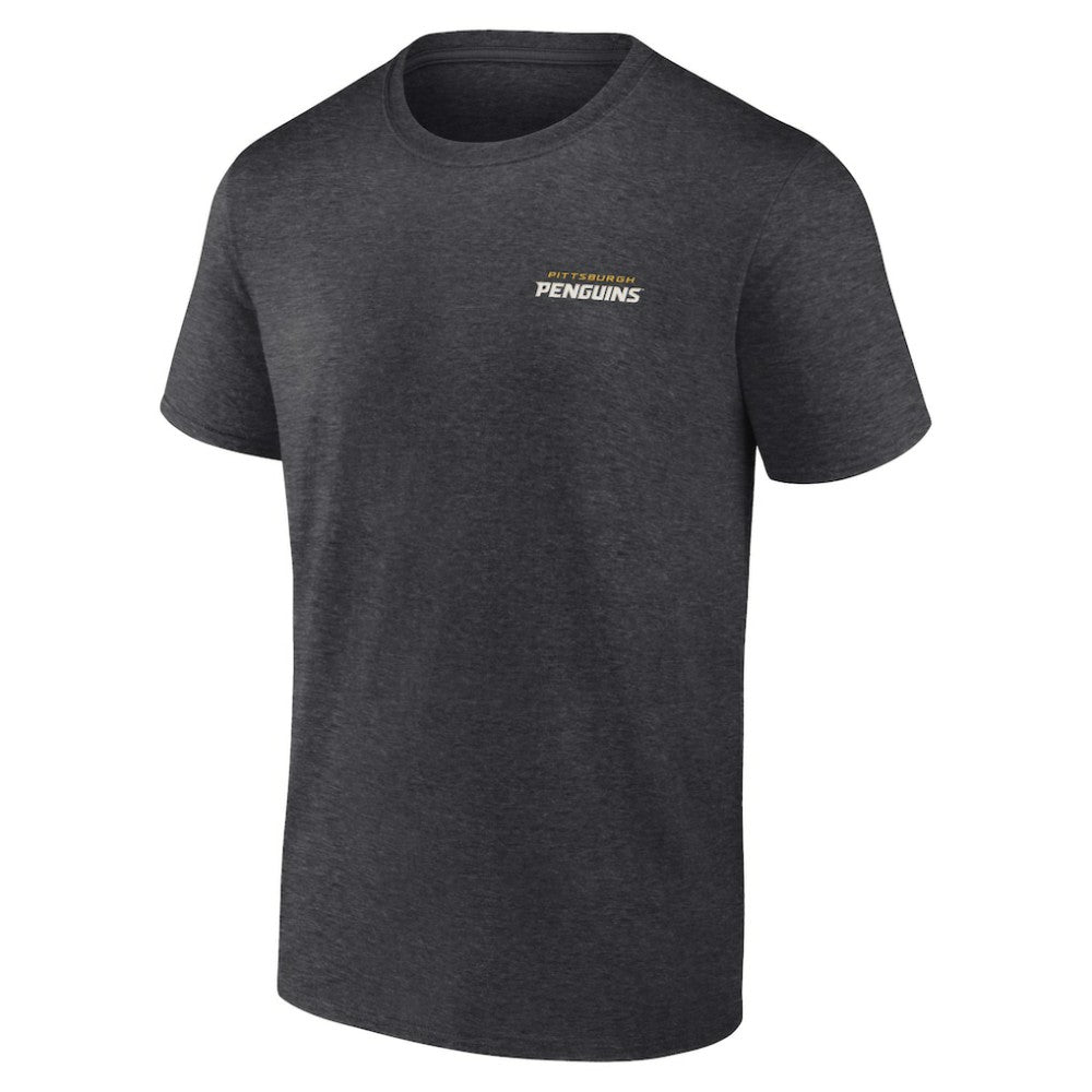 Pittsburgh Penguins Fanatics Backbone T-Shirt - Heather Charcoal | US 201159027