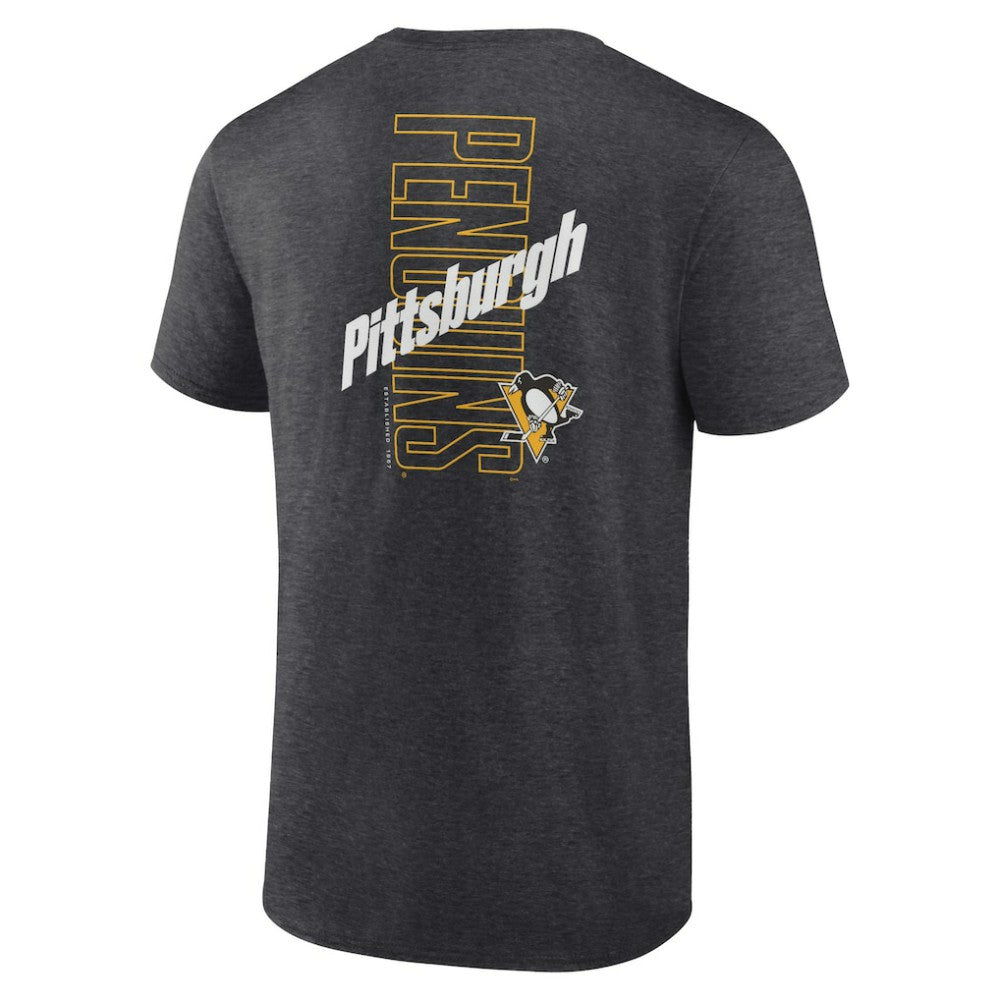 Pittsburgh Penguins Fanatics Backbone T-Shirt - Heather Charcoal | US 201159027