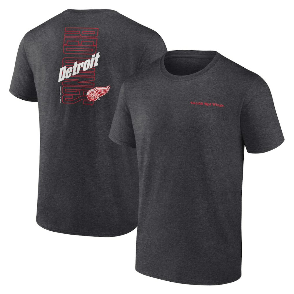 Detroit Red Wings Fanatics Backbone T-Shirt - Heather Charcoal | US 201159032