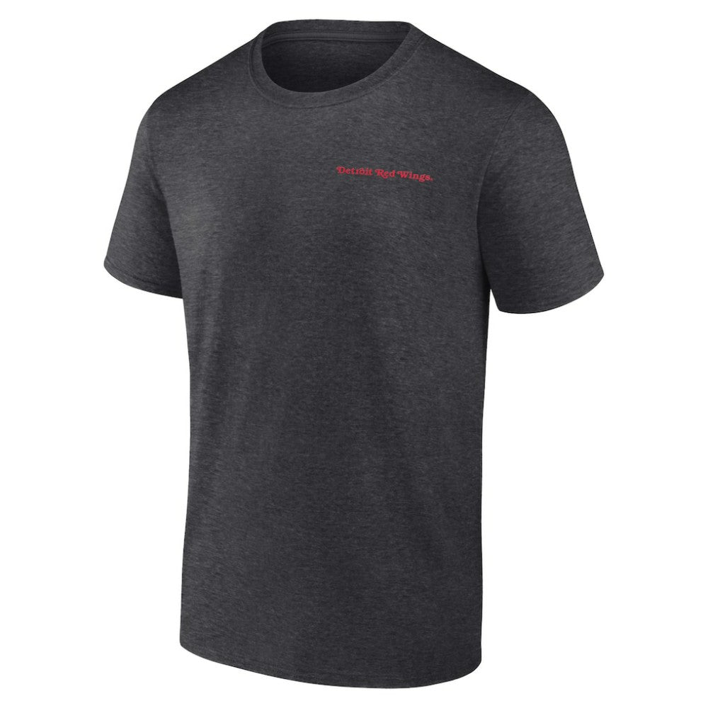 Detroit Red Wings Fanatics Backbone T-Shirt - Heather Charcoal | US 201159032