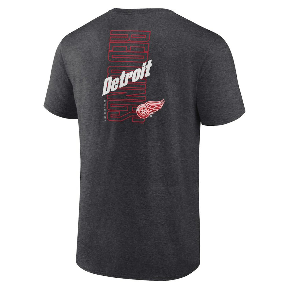 Detroit Red Wings Fanatics Backbone T-Shirt - Heather Charcoal | US 201159032