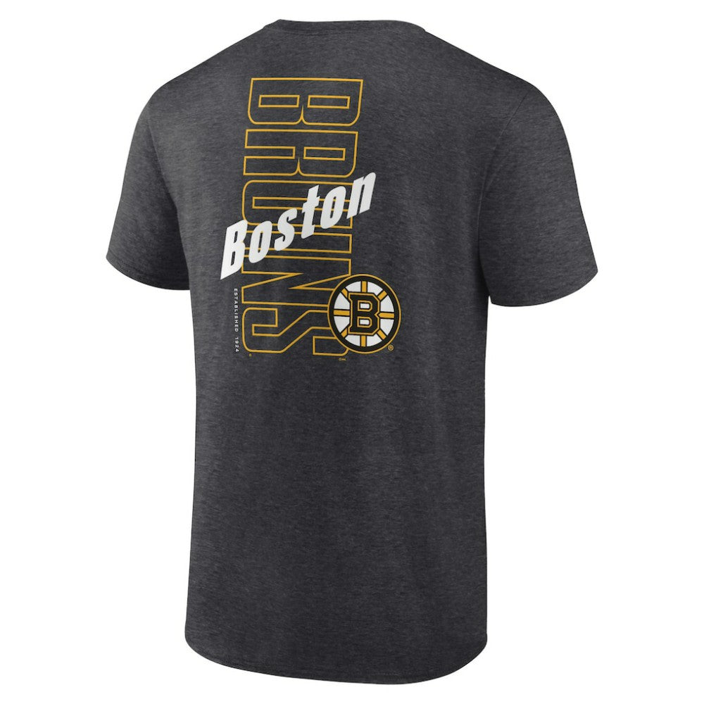 Boston Bruins Fanatics Backbone T-Shirt - Heather Charcoal | US 201159035