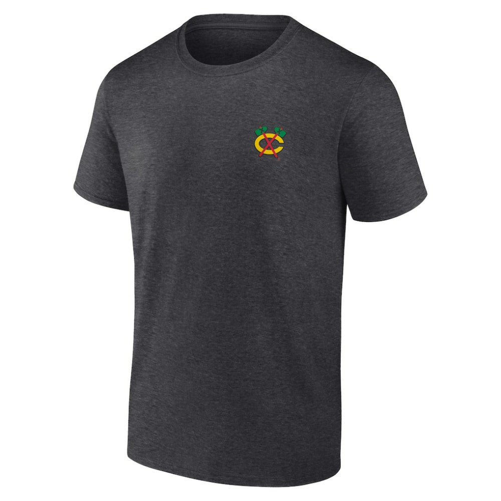Chicago Blackhawks Fanatics Backbone T-Shirt - Heather Charcoal | US 201159037