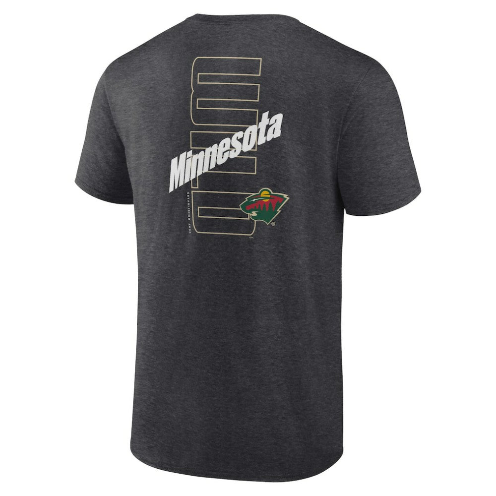 Minnesota Wild Fanatics Backbone T-Shirt - Heather Charcoal | US 201159042