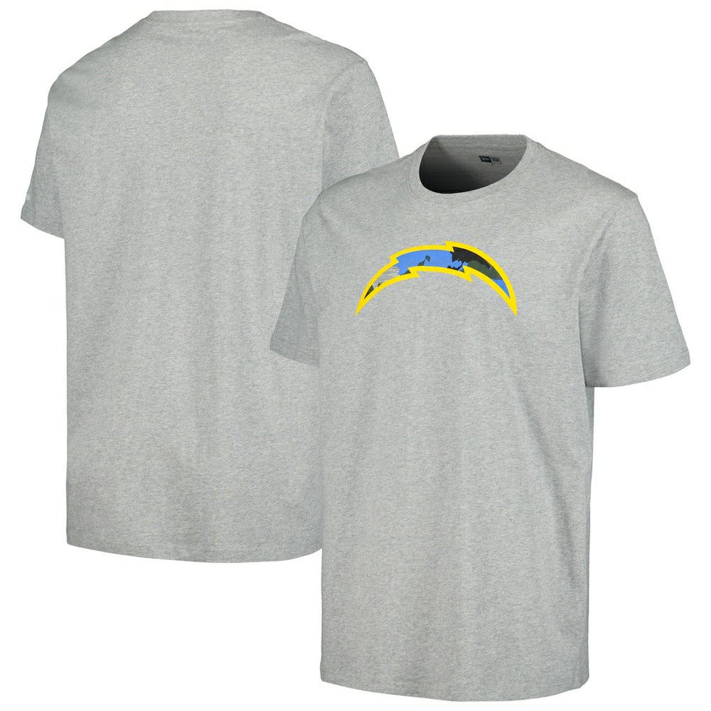 Los Angeles Chargers New Era Camo Logo T-Shirt - Gray T-shirts