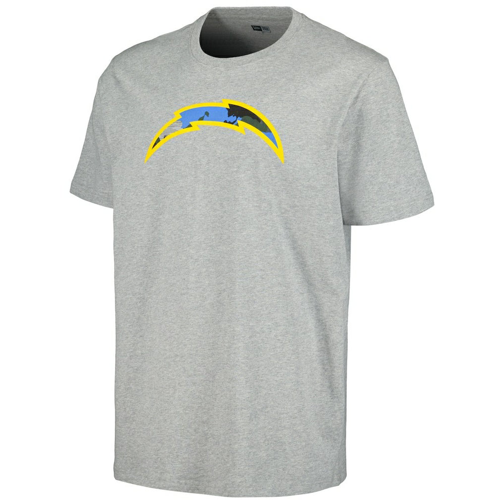 Los Angeles Chargers New Era Camo Logo T-Shirt - Gray T-shirts