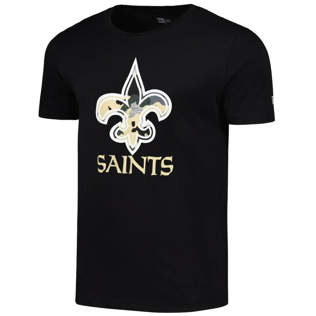 New Orleans Saints New Era Camo Logo T-Shirt - Black T-shirts
