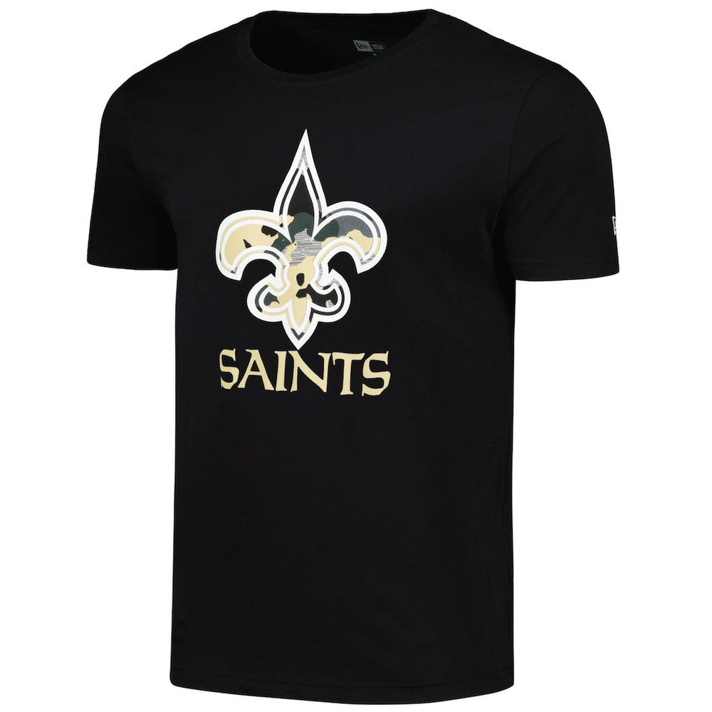 New Orleans Saints New Era Camo Logo T-Shirt - Black T-shirts