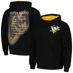 Mario Lemieux Pittsburgh Penguins Mitchell & Ness Premium Name & Number Fleece Pullover Sweatshirt - Black | US 201164772