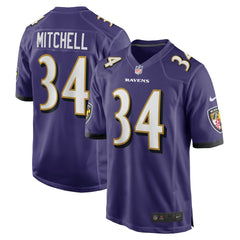 Keaton Mitchell Baltimore Ravens Game Jersey - Purple Jerseys