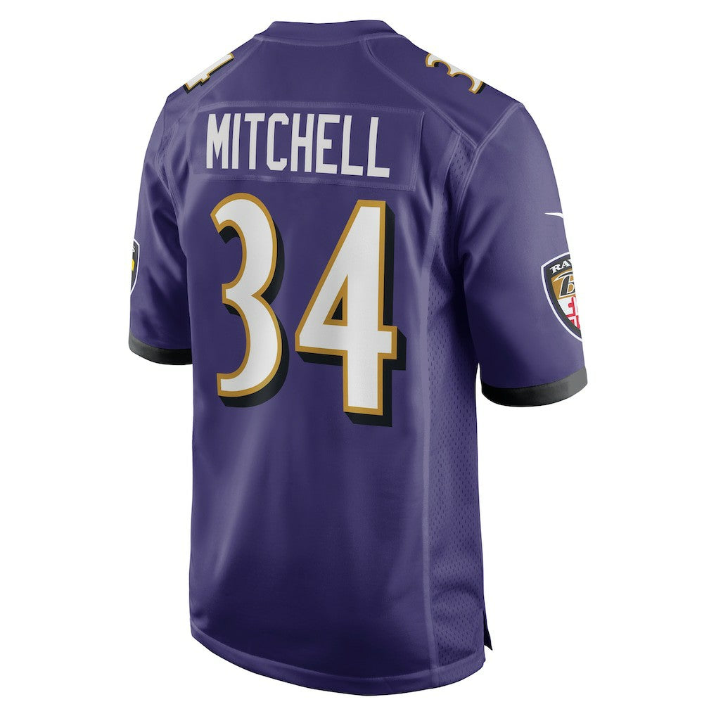 Keaton Mitchell Baltimore Ravens Game Jersey - Purple Jerseys