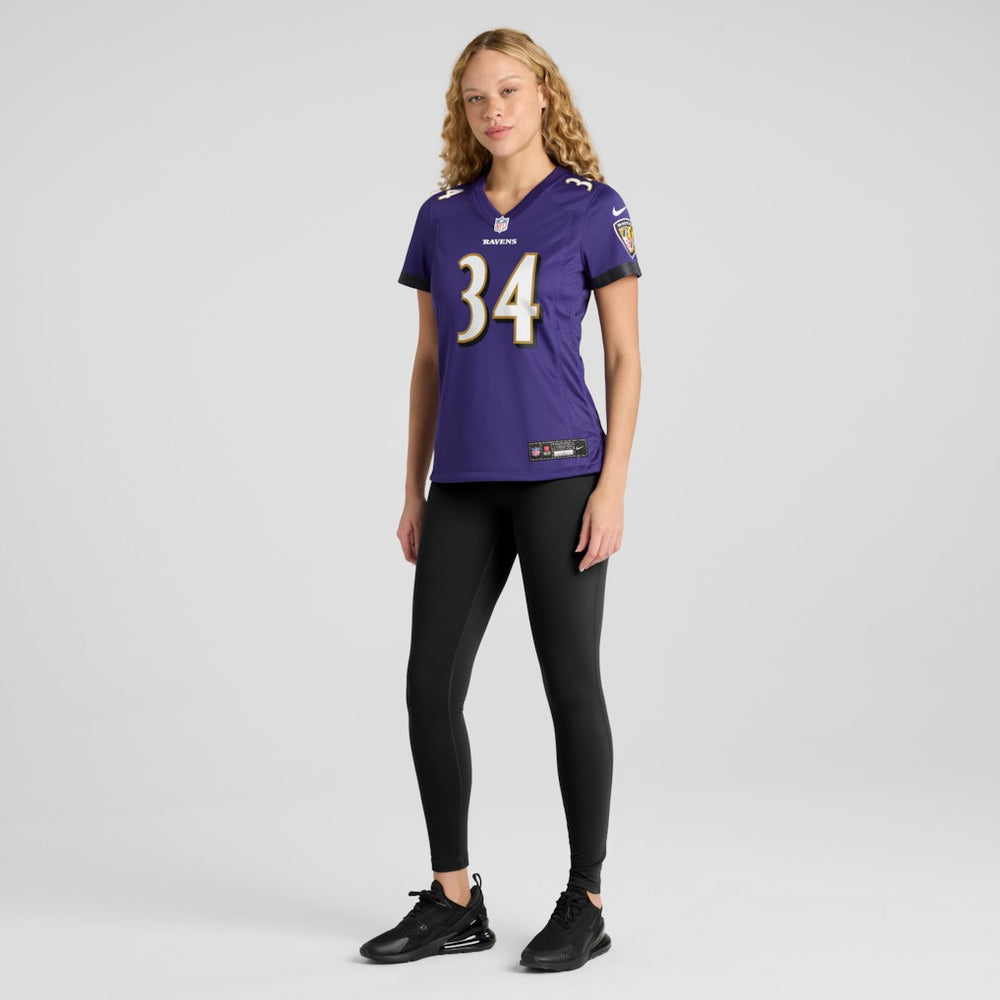 Keaton Mitchell Baltimore Ravens Women's Game Jersey - Purple Jerseys