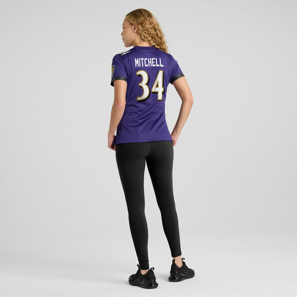 Keaton Mitchell Baltimore Ravens Women's Game Jersey - Purple Jerseys