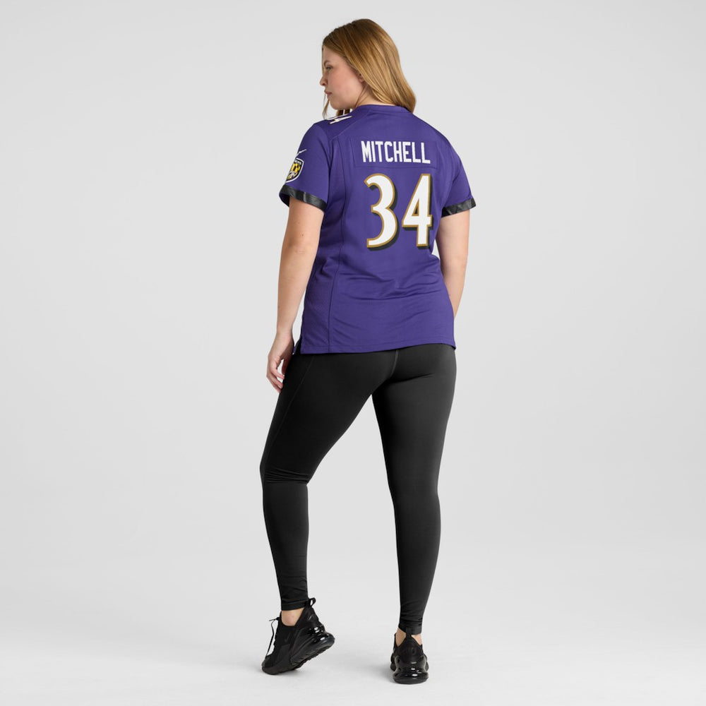 Keaton Mitchell Baltimore Ravens Women's Game Jersey - Purple Jerseys