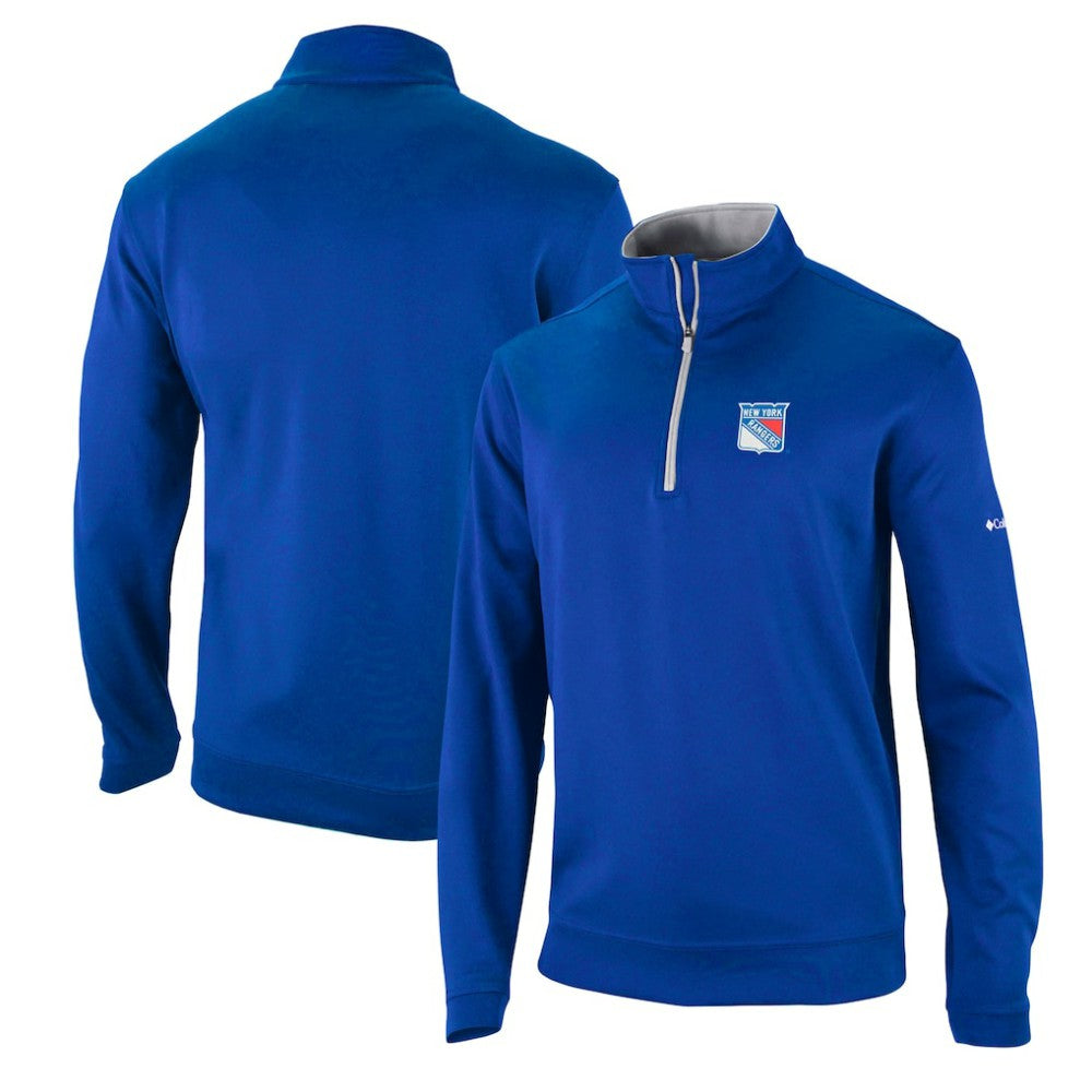 New York Rangers Columbia Wickham Hills Omni-Wick Quarter-Zip Jacket - Blue | US 201165229