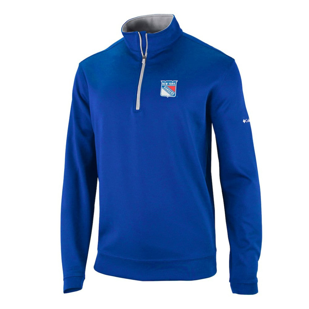 New York Rangers Columbia Wickham Hills Omni-Wick Quarter-Zip Jacket - Blue | US 201165229