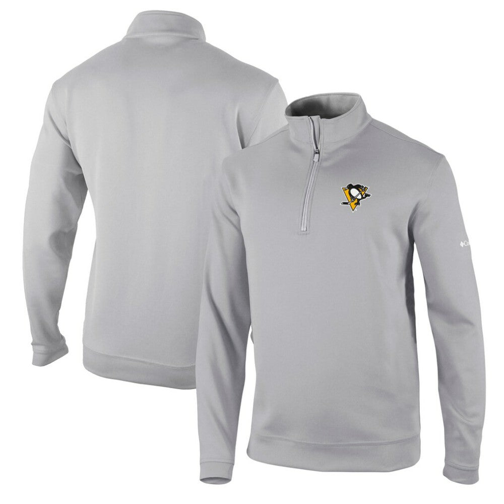 Pittsburgh Penguins Columbia Wickham Hills Omni-Wick Quarter-Zip Jacket - Gray | US 201165230