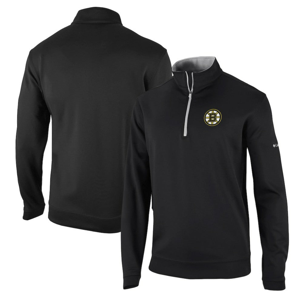 Boston Bruins Columbia Wickham Hills Omni-Wick Quarter-Zip Jacket - Black | US 201165237