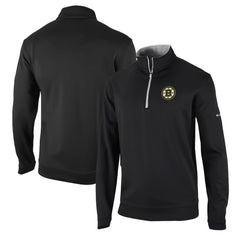 Boston Bruins Columbia Wickham Hills Omni-Wick Quarter-Zip Jacket - Black | US 201165237