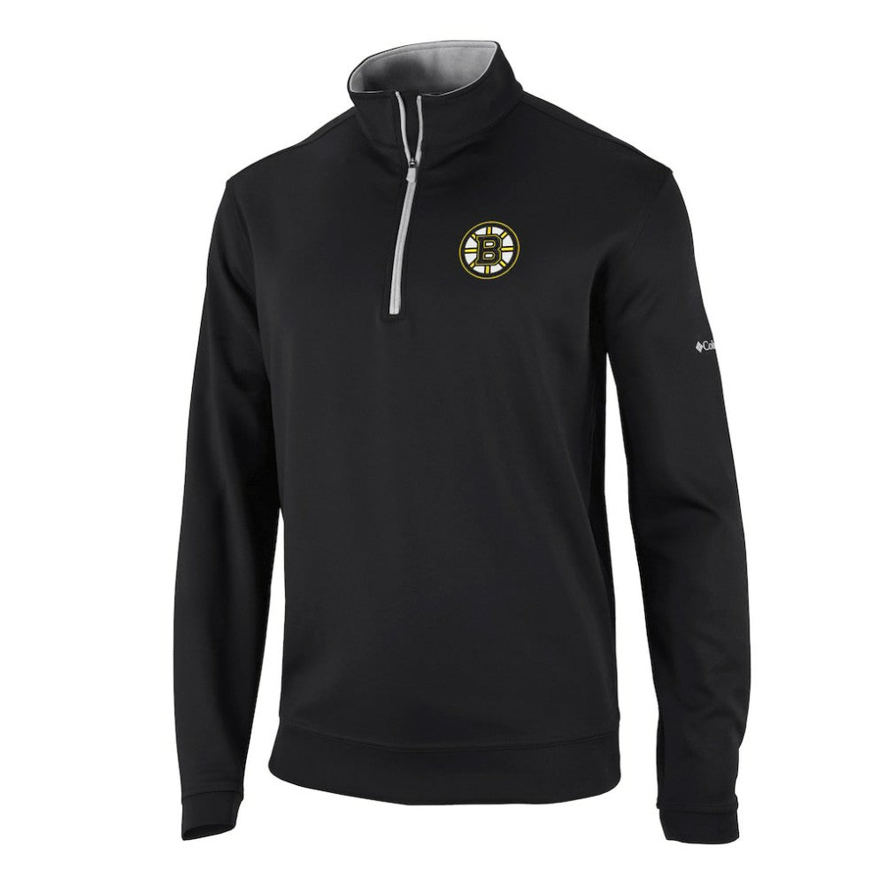 Boston Bruins Columbia Wickham Hills Omni-Wick Quarter-Zip Jacket - Black | US 201165237