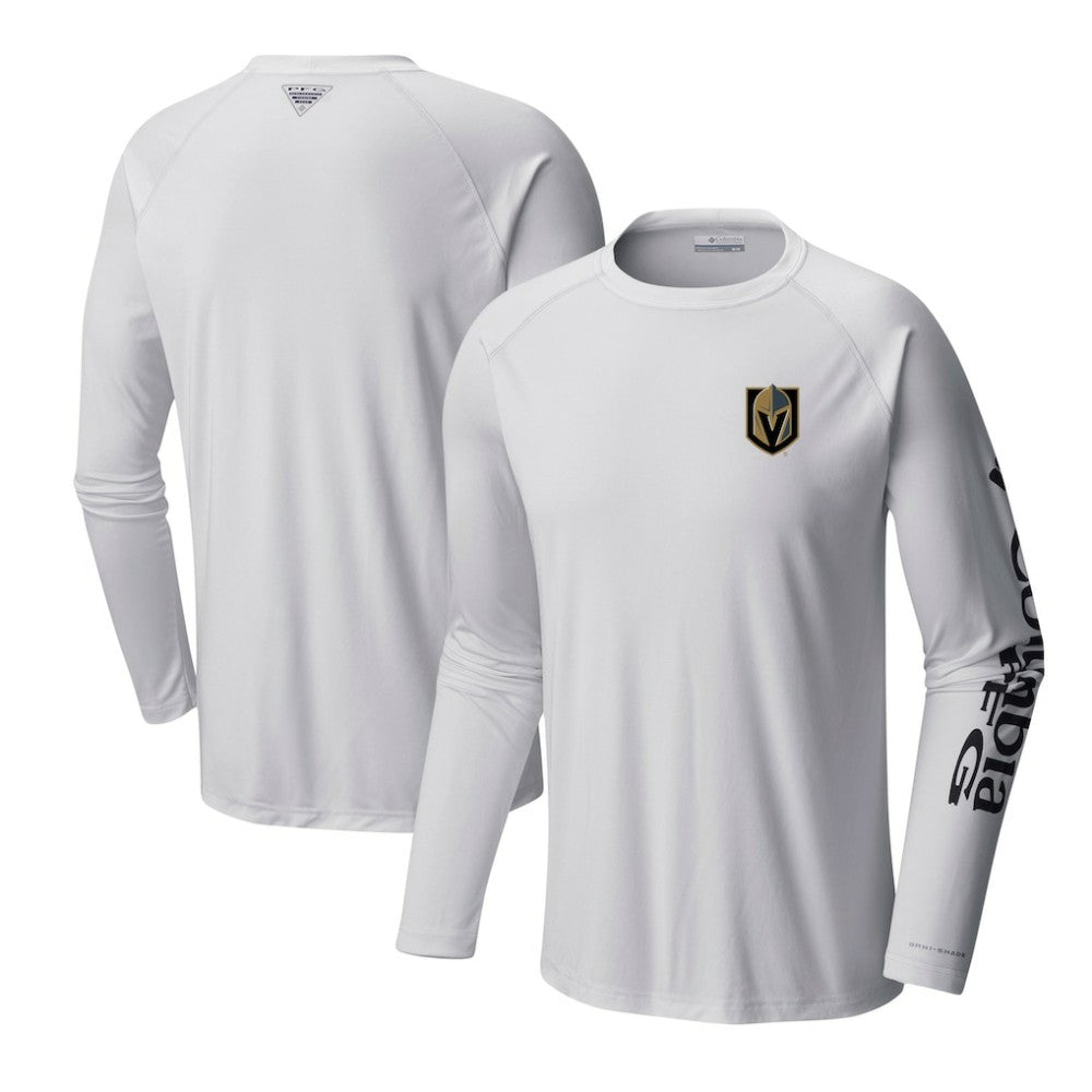 Vegas Golden Knights Columbia Terminal Tackle Omni-Shade Raglan Long Sleeve T-Shirt - White | US 201165256