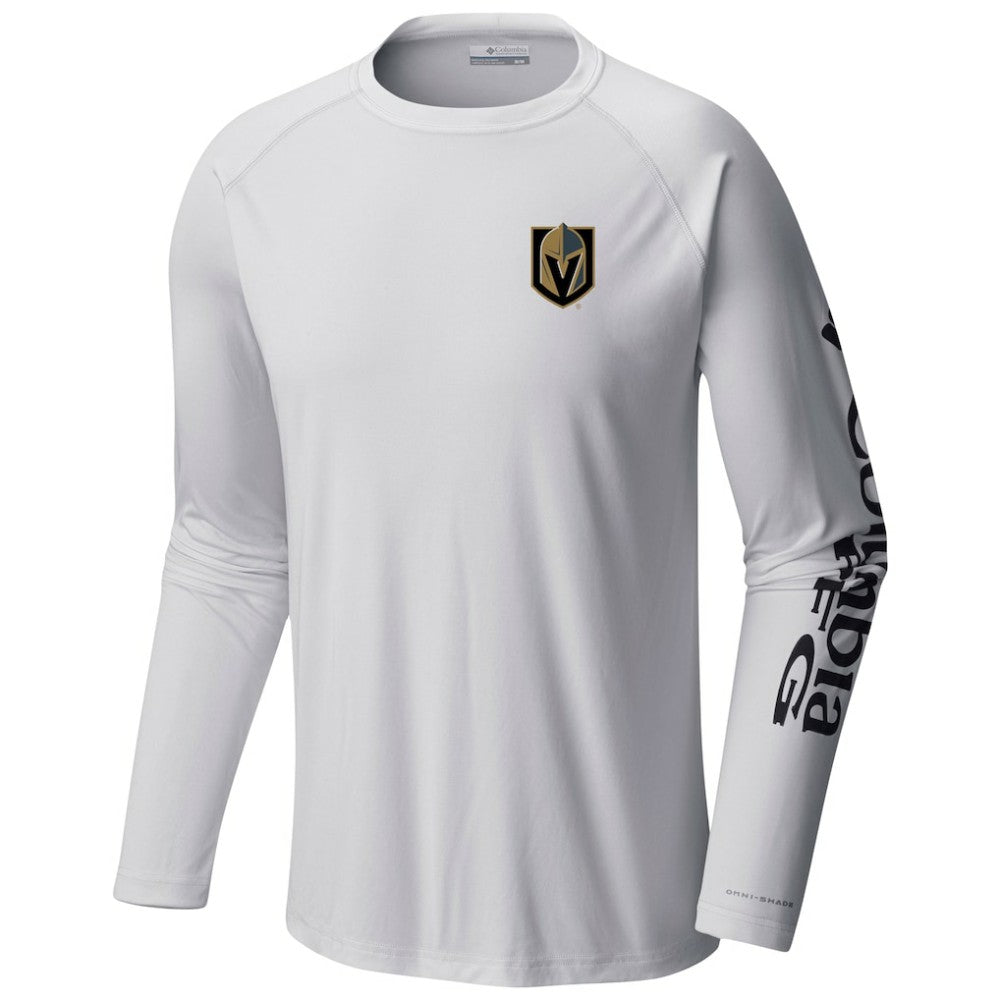 Vegas Golden Knights Columbia Terminal Tackle Omni-Shade Raglan Long Sleeve T-Shirt - White | US 201165256