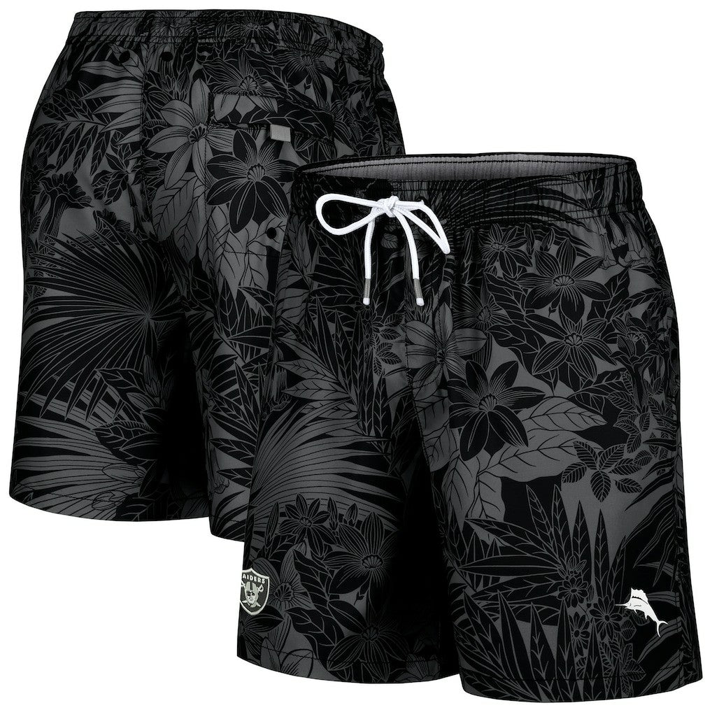 Las Vegas Raiders Santiago Palms Board Shorts - Black Shorts