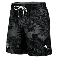 Las Vegas Raiders Santiago Palms Board Shorts - Black Shorts