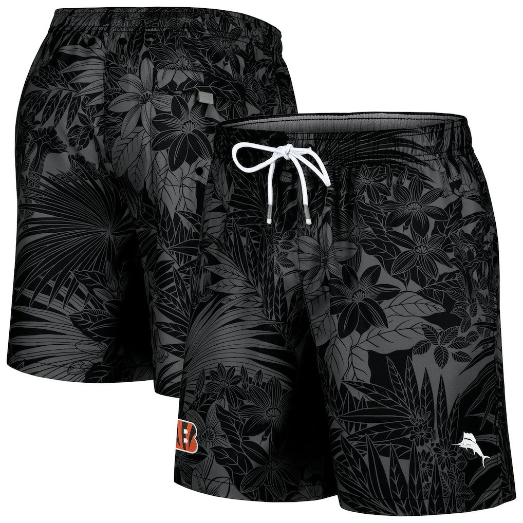 Cincinnati Bengals Santiago Palms Board Shorts - Black Shorts