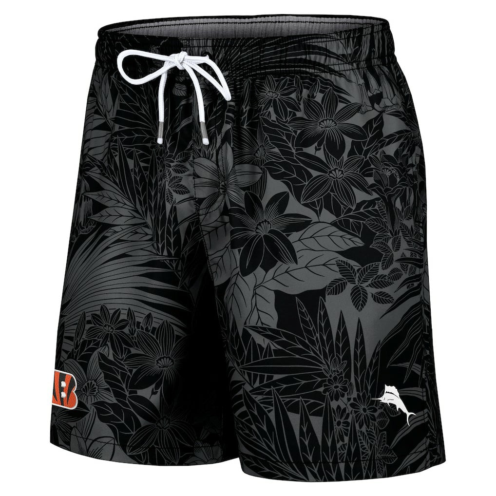Cincinnati Bengals Santiago Palms Board Shorts - Black Shorts