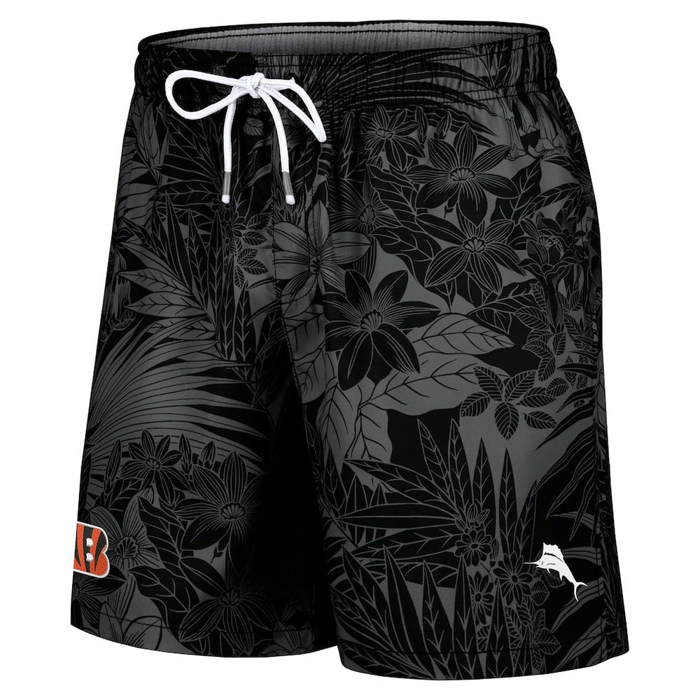 Cincinnati Bengals Santiago Palms Board Shorts - Black Shorts
