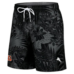 Cincinnati Bengals Santiago Palms Board Shorts - Black Shorts
