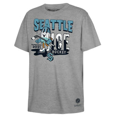 Seattle Kraken Mitchell & Ness Youth Ice Hockey T-Shirt - Gray | US 201166575